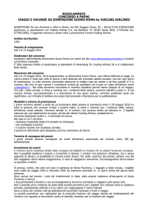 REGOLAMENTO CONCORSO A PREMI VIAGGI E VACANZE SU