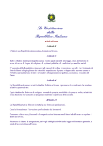 articoli sul lavoro Costituzione It