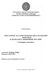 EDUCAZIONE ALLA PREVENZIONE DELL`ALCOLISMO GIOVANILE