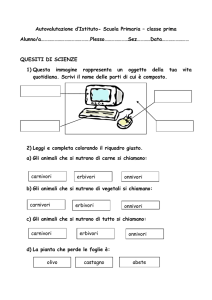 Autovalutazione d`Istituto- Scuola Primaria – classe prima Alunno/a
