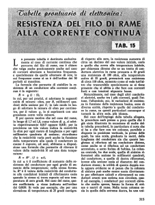 Resistenza del filo di rame alla corrente continua