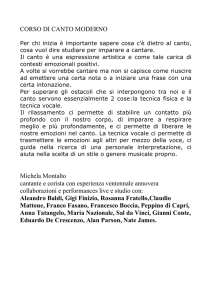 CORSO DI CANTO MODERNO Michela Montalto cantante e corista