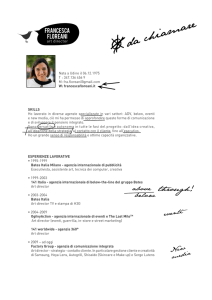 cv - FRANCESCA FLOREANI