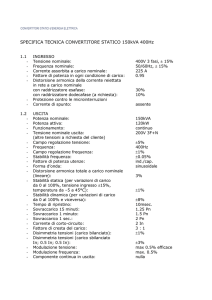 SPECIFICA TECNICA CONVERTITORE STATICO