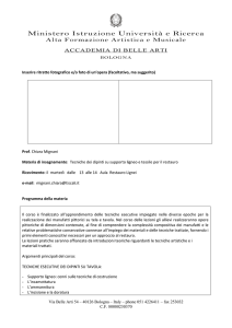 MIGNANI Tecniche dei dipinti su supporto ligneo e tessile per il