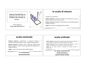 le scale di misura scala nominale scala ordinale