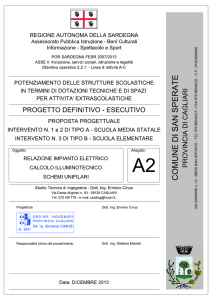 Relazione impianto elettrico