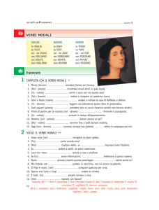 VERBI MODALI Esercizi COMPLETA CON IL