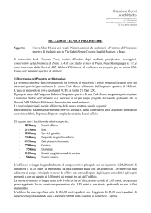 Relazione Tecnica Preliminare Club House Maliseti