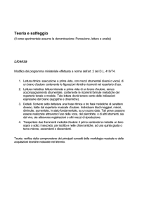 Teoria e solfeggio - Conservatorio di Milano