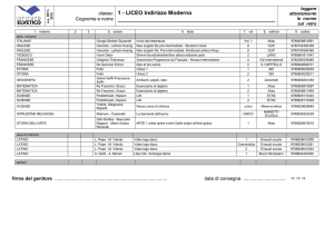 1 - LICEO Indirizzo Moderno