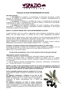 L`olio di oliva e le sue qualità organolettiche