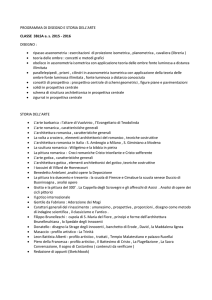 PROGRAMMA DI DISEGNO E STORIA DELL