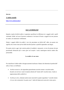 Gli audiolesi - Area Sostegno