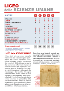 LICEO delle SCIENZE UMANE