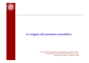 Origini del pensiero scientifico