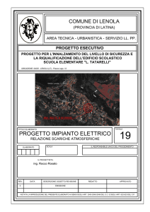 Relazione tecnica scariche elettriche