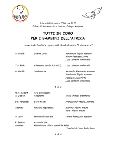 tutti in coro per i bambini dell`africa