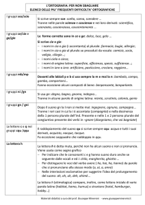 Ortografia scheda sintetica