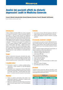 Analisi dei pazienti affetti da disturbi depressivi