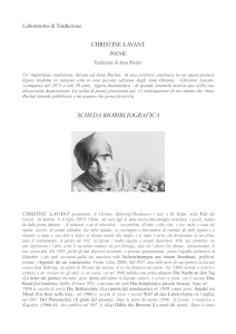 christine lavant scheda biobibliografica