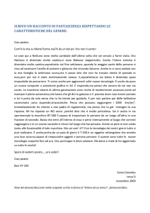 SCRIVO UN RACCONTO DI FANTASCIENZA RISPETTANDO LE