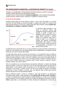 PMI ORIENTAMENTO MARKETING: LA GESTIONE DEI PRODOTTI