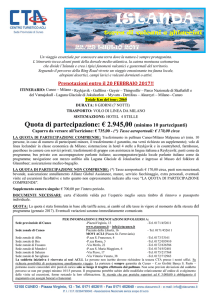 islanda - CTA Cuneo Centro Turistico Acli Cuneo