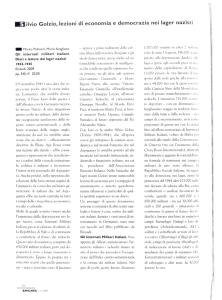 ~ ilvio Golzio, lezioni di economia e democrazia nei lager nazisti
