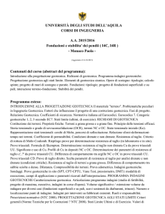 UNIVERSITÀ DEGLI STUDI DELL`AQUILA CORSI DI INGEGNERIA
