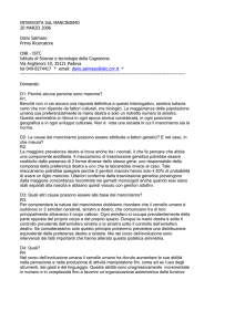 Domande SUL MANCINISMO
