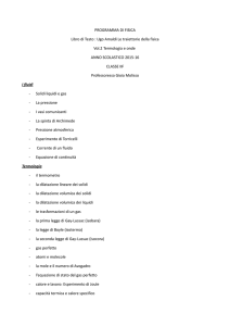 PROGRAMMA DI FISICA Libro di Testo : Ugo Amaldi Le traiettorie