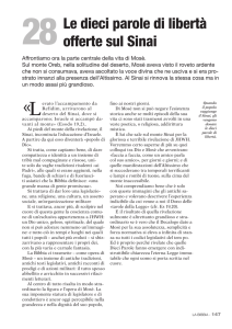 Le dieci parole di libertà offerte sul Sinai