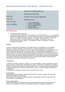 Master Medicina Internazionale "Corrado Bianchini": Informazioni
