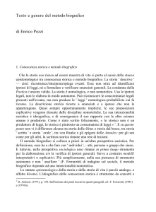 Testo e genere del metodo biografico