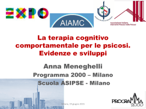 La terapia cognitivo comportamentale per le psicosi. Evidenze e