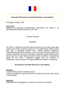 Seconda Dichiarazione dei Diritti dell`Uomo e del Cittadino