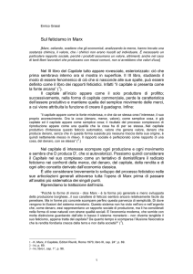 Sul feticismo in Marx