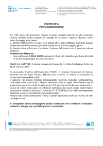 COLONSCOPIA PREPARAZIONE ESAME Nei TRE