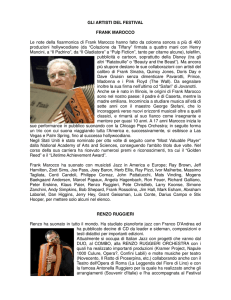 GLI ARTISTI DEL FESTIVAL FRANK MAROCCO Le note della
