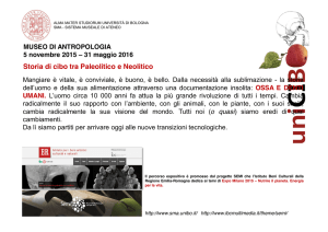 Storia di cibo tra Paleolitico e Neolitico