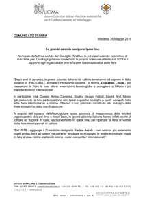 COMUNICATO STAMPA Modena, 26 Maggio 2016 Le grande