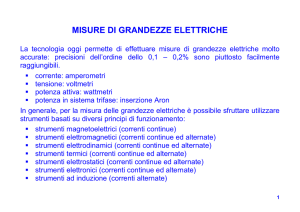 MISURE DI GRANDEZZE ELETTRICHE