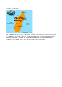 Come vive la popolazione - Giovanna per il Madagascar