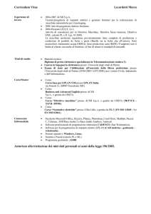 Curriculum Vitae Lecordetti Marco Autorizzo alla trattazione dei miei