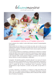 da bambino gentile a cittadino educato