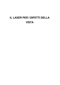 il laser per i difetti della vista