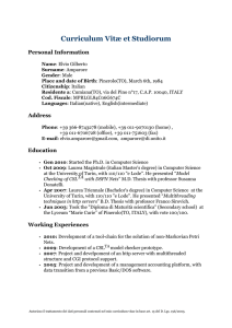 Curriculum Vitæ et Studiorum EN