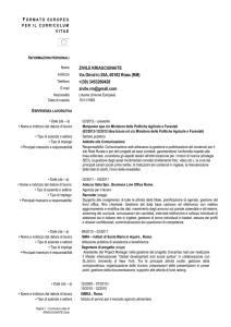 formato europeo per il curriculum vitae