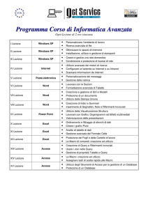Programma Corso di Informatica Avanzata